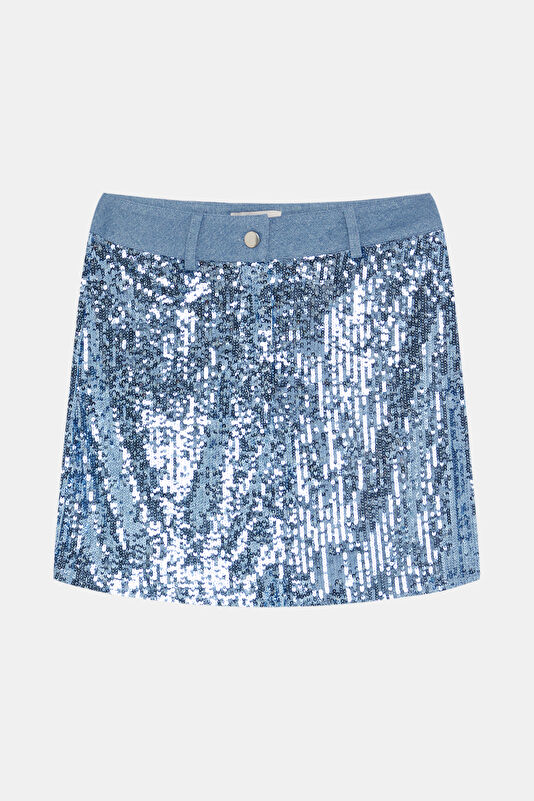 Blue Sequin Women's Skirt