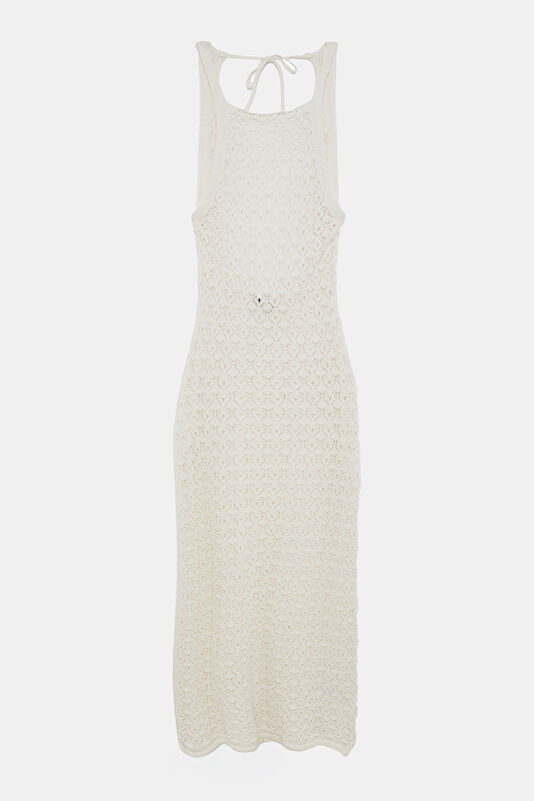 Ecru Patterned Dress 4