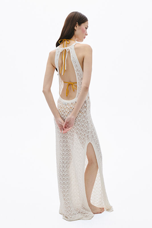 Ecru Patterned Dress 2