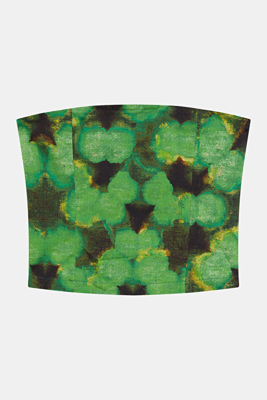 Green Patterned Women's Blouse