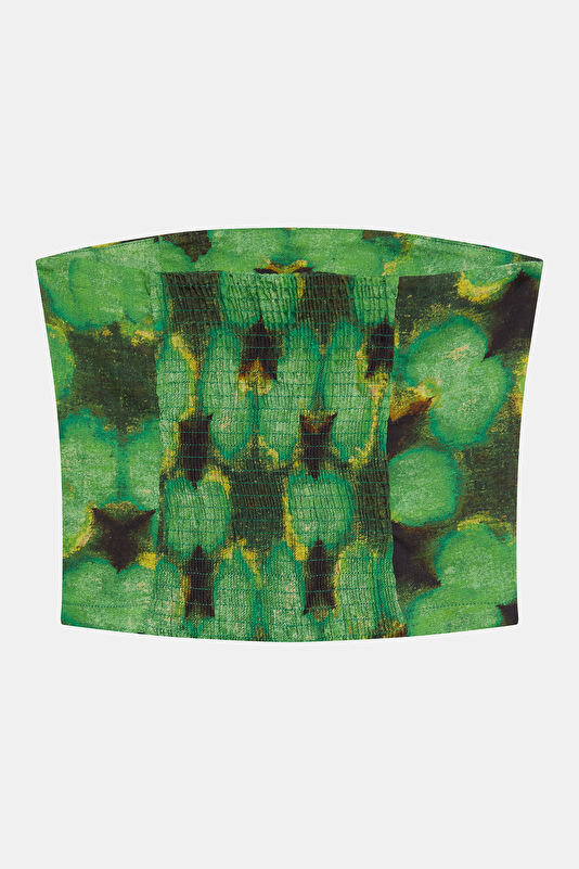 Green Patterned Women's Blouse 2