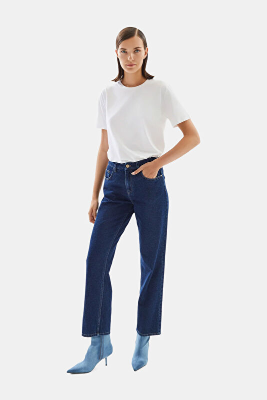 Navy Straight Women's Pants 2