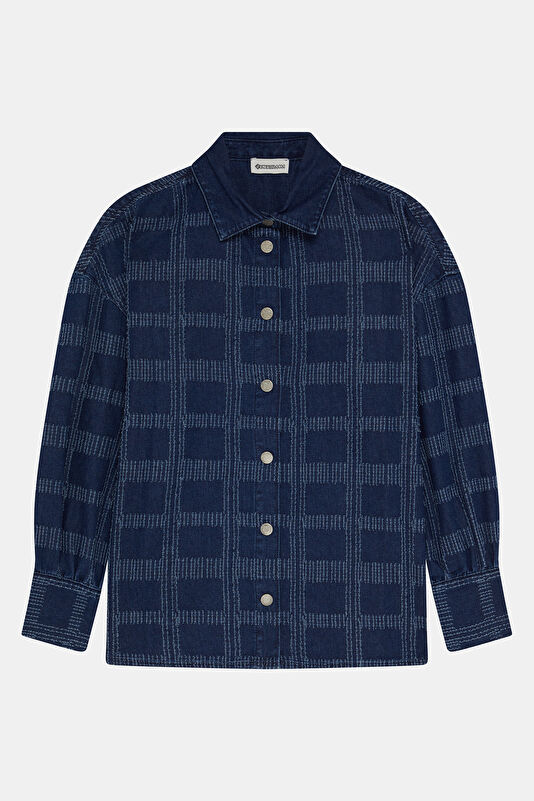 Blue Buttoned Jacket