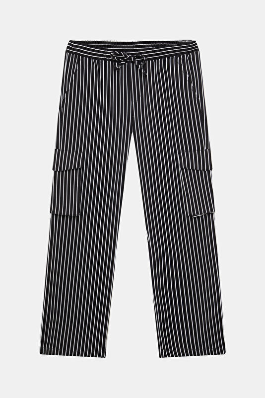 Black Straight Leg Men's Trousers