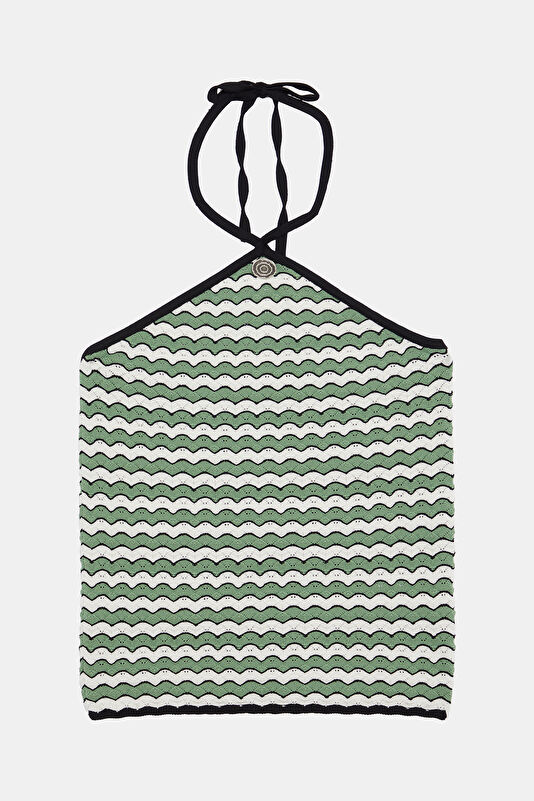 Multicolored Striped Sleeveless Women's Blouse