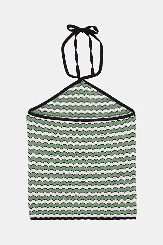 Multicolored Striped Sleeveless Women's Blouse 2