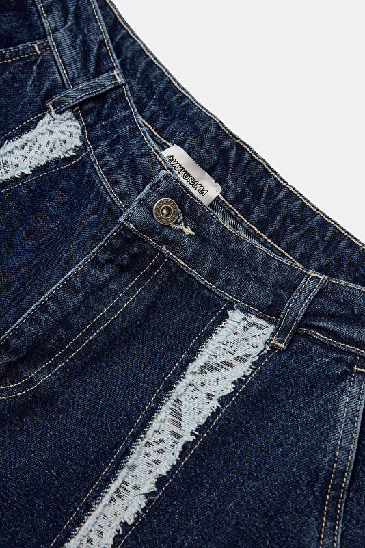 Navy Blue Straight-Leg Pants 3