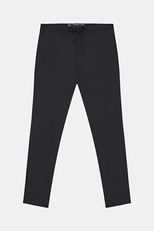 Black Pipe Leg Pants