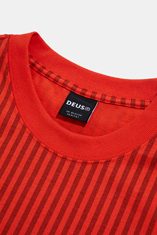 Relax Fit Orange Bicycle Collar Printed Tshirt 3