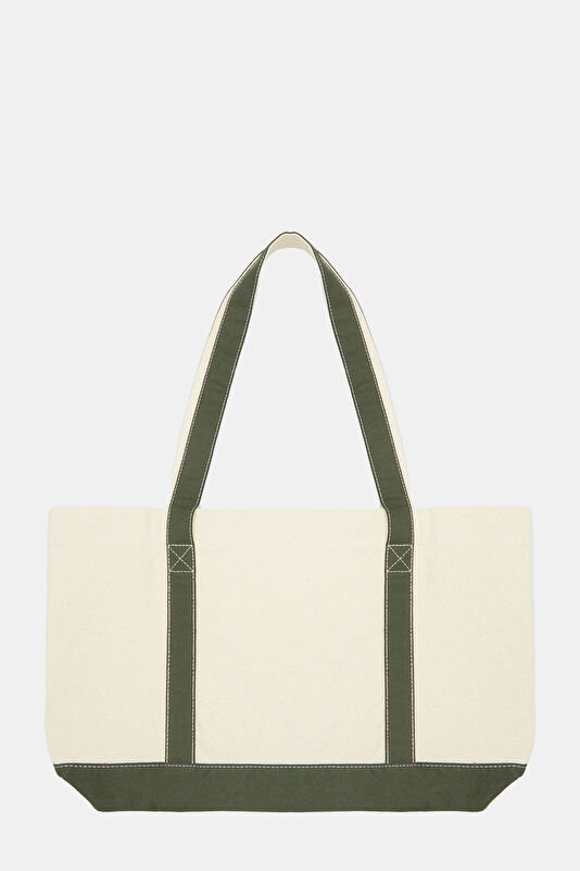 Retro Resort Canva Cream Printed Bag 2