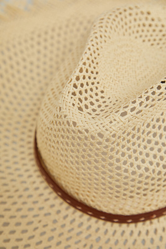Beige Raffia Hat 4