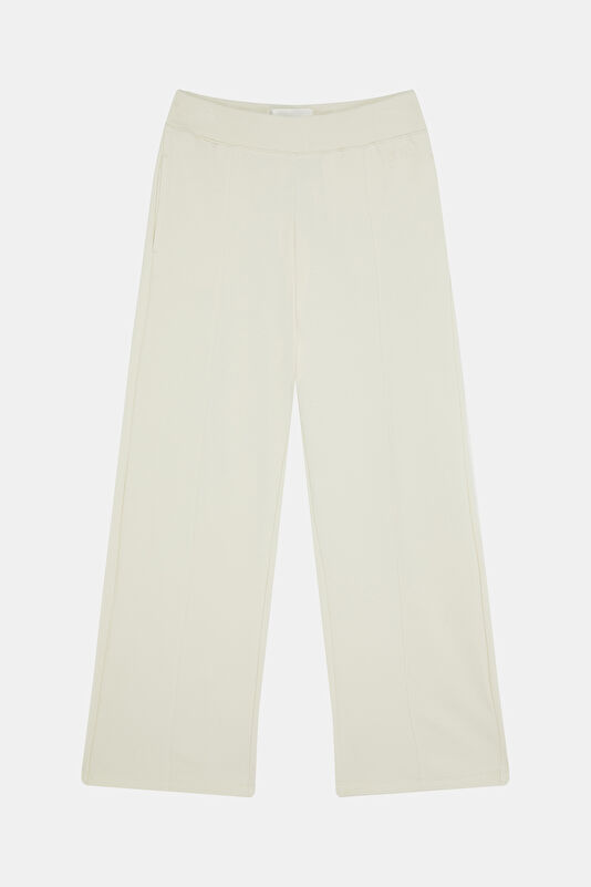 Cream Wide Leg Women's Pants