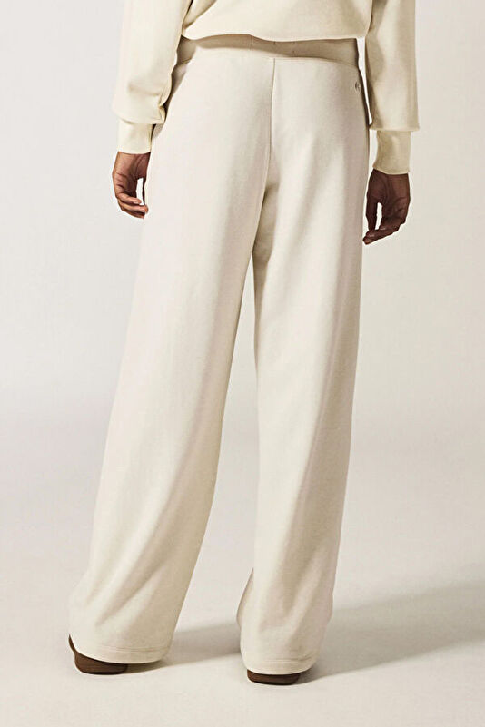 Cream Wide Leg Women's Pants 3
