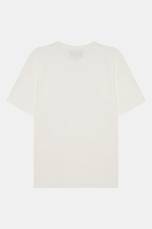 Ekru Bisiklet Yaka Erkek T-Shirt 2