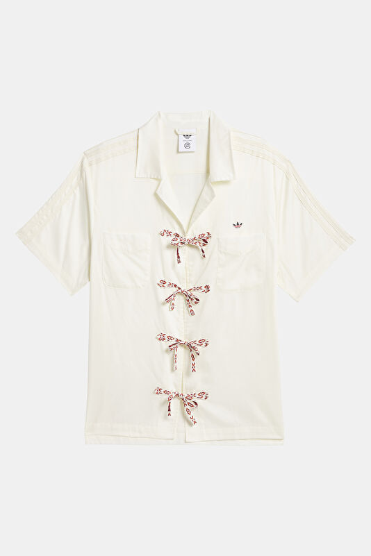 X Clot Relax Kalıp Krem Şal Yaka Nakışlı Erkek T-Shirt