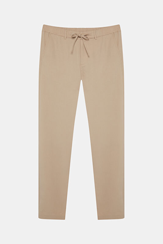 Beige Lyocell Men's Trousers 3