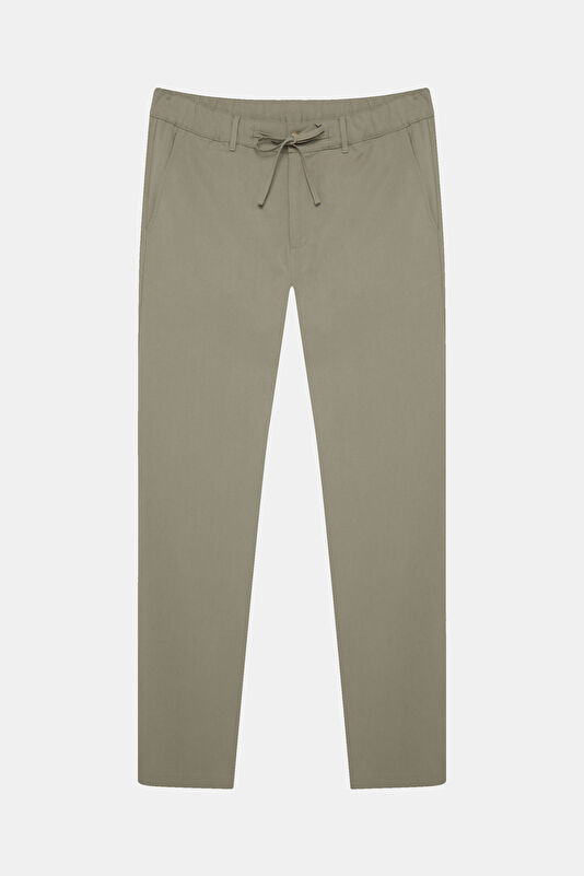 Khaki Lyocell Men's Trousers 3