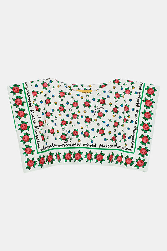 White Patterned Sleeveless Kids' Blouse