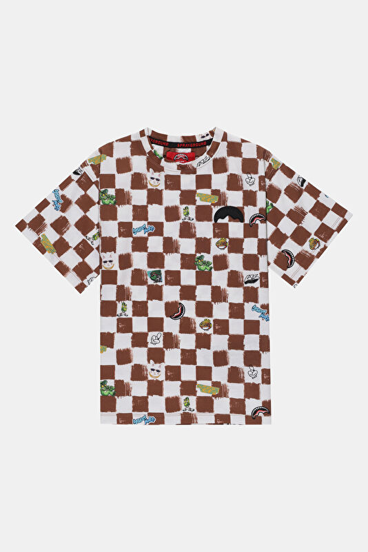 Multicolored Crew Neck Patterned Kids' T-Shirt