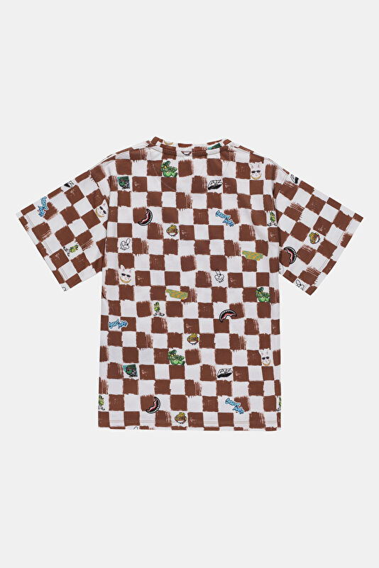 Multicolored Crew Neck Patterned Kids' T-Shirt 2