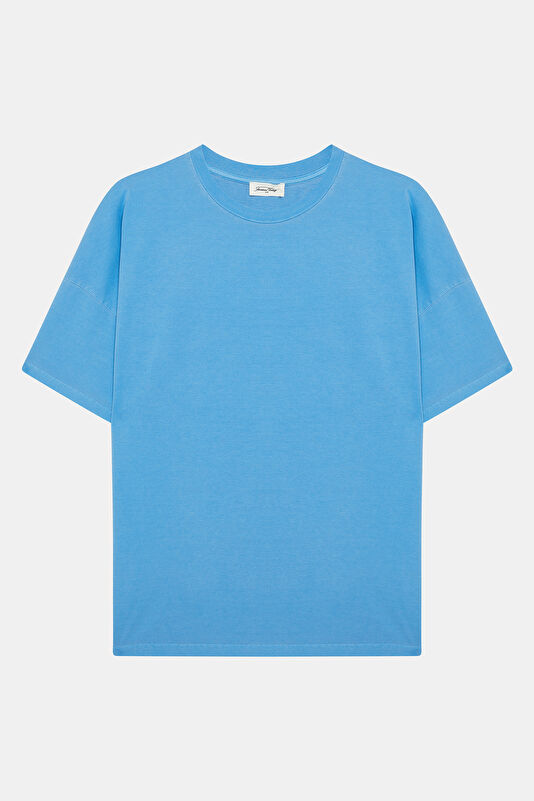 Relax Pattern Blue Crew Neck T-Shirt