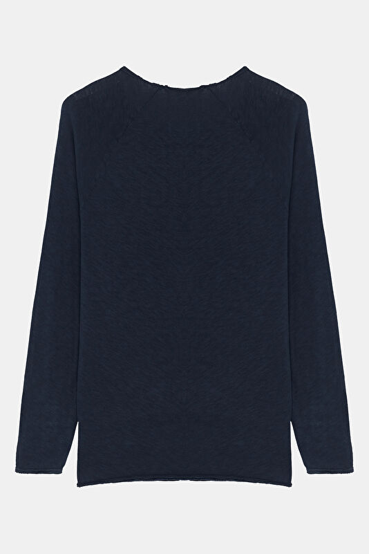Relax Fit Navy Blue Crew Neck T-Shirt 2