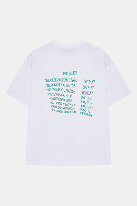 White Crew Neck T-Shirt 2
