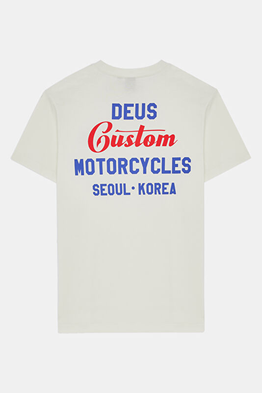 Relax Fit White Bicycle Collar Printed Tshirt 2