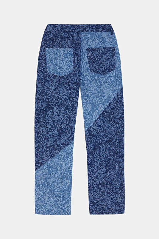 Blue Straight Leg Women's Trousers 2