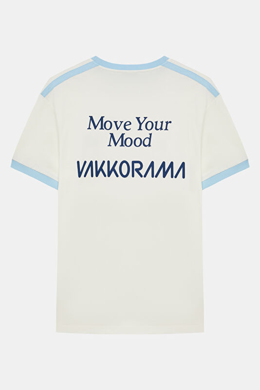 Ecru Crew Neck Printed T-Shirt 2