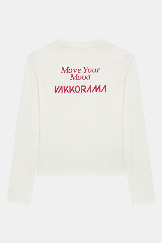 Off-white crew neck printed women's T-shirt 2