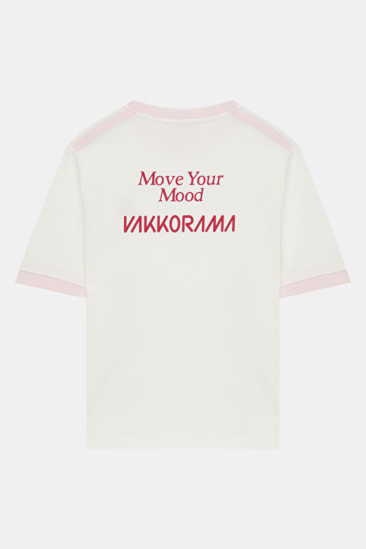 Ecru Crew Neck Printed Women's T-Shirt 2