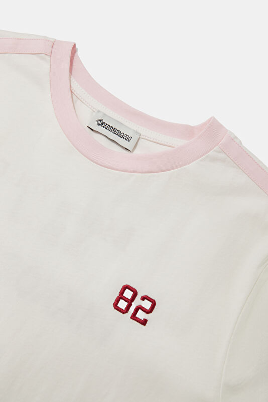 Ecru Crew Neck Printed Women's T-Shirt 3