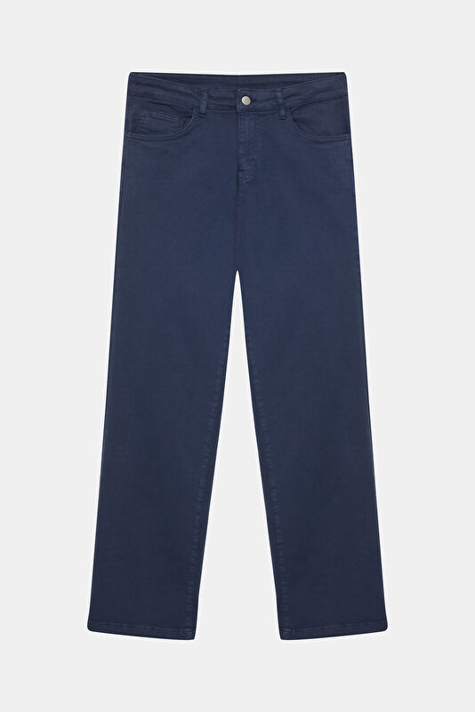 Navy Straight Men's Trousers