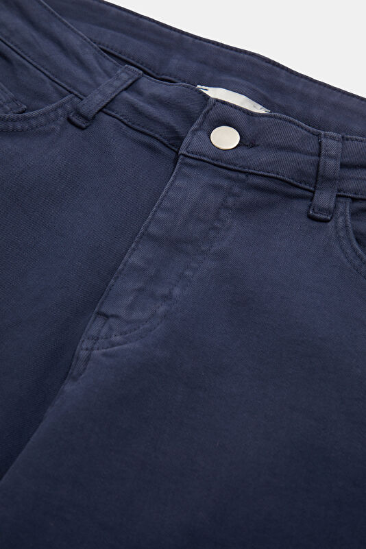 Navy Straight Men's Trousers 3