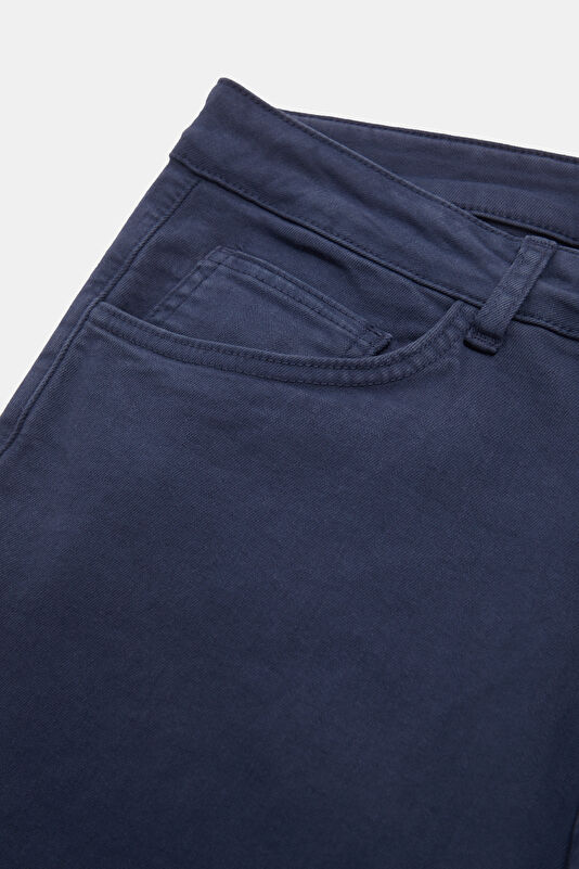 Navy Straight Men's Trousers 4