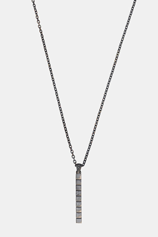 Oxidized Ladder Silver Colored Necklace 2