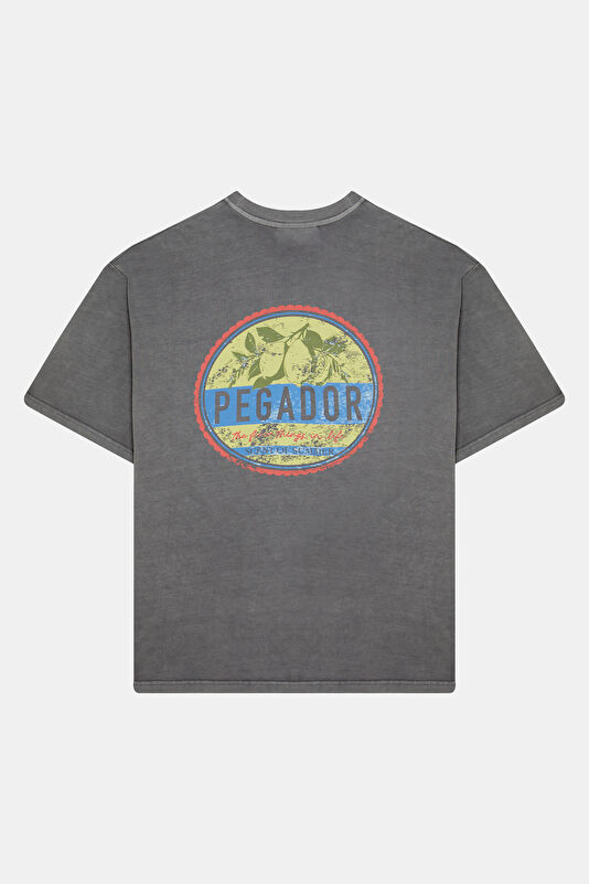 Relax Kalıp Gri Bisiklet Yaka Baskılı Erkek T-Shirt 2