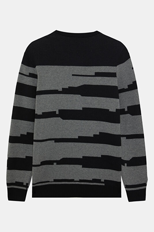 Black Knitted Modal Men's Sweater 2