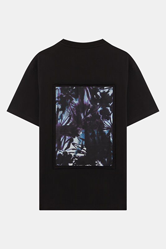 Black Crew Neck Printed Men's T-Shirt 2
