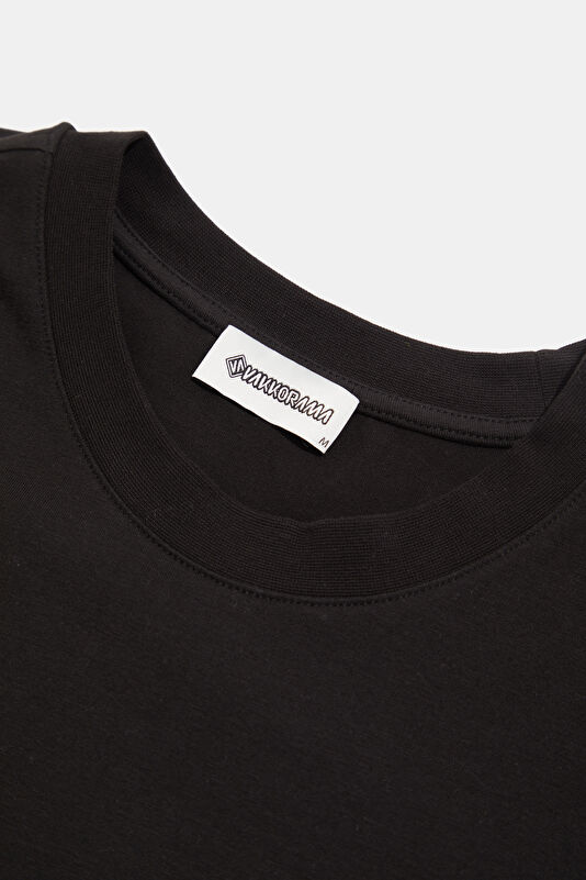 Black Crew Neck Printed Men's T-Shirt 4