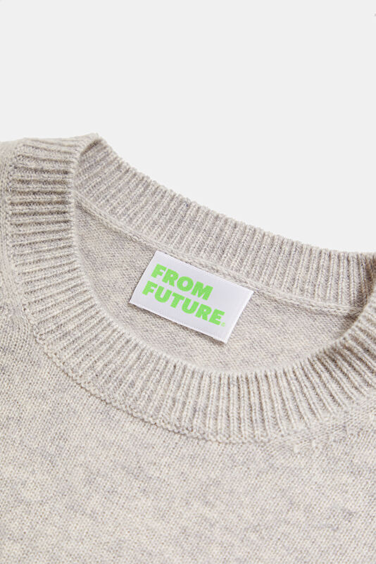 Gray Melange Cashmere Women's Sweater 3