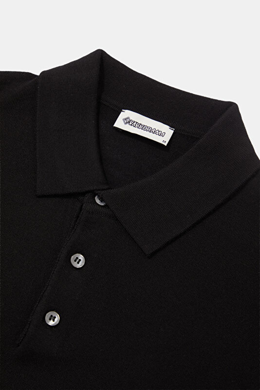 Black Wool Knit Men's Sweater 3