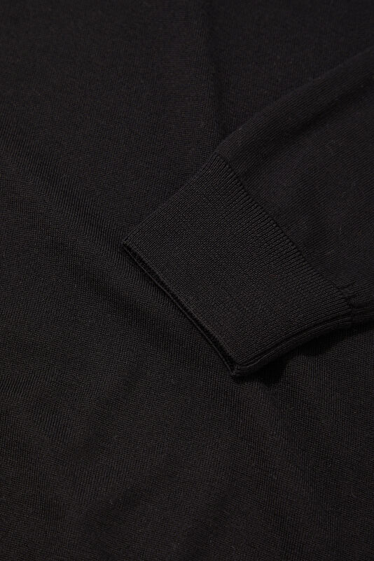 Black Wool Knit Men's Sweater 4