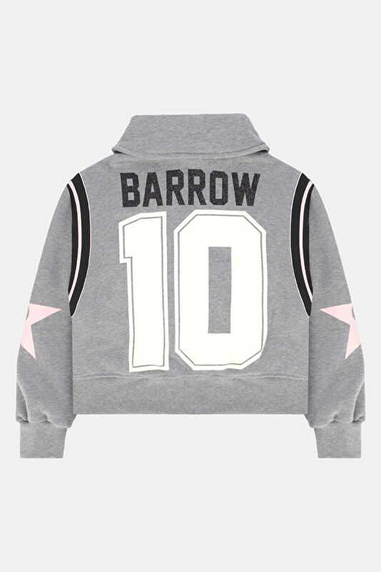 Gray Melange Hoodie Sweatshirt 2