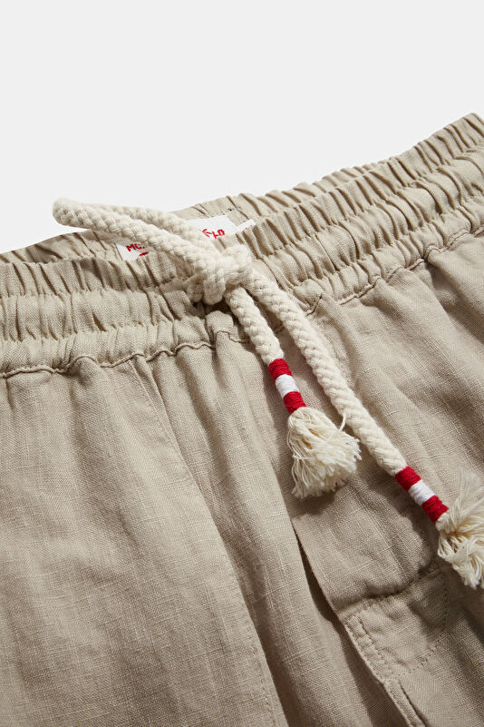 Beige Pipe Leg Pants 3