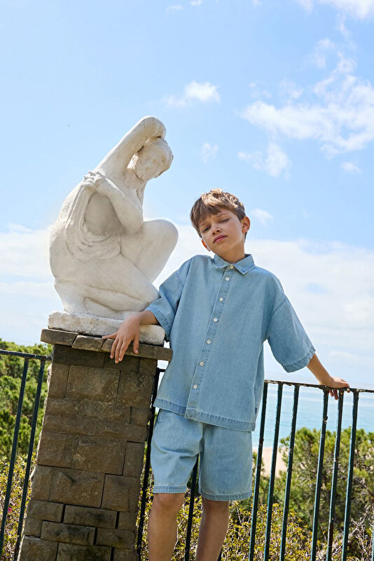 Light Blue Kids Shirt 2