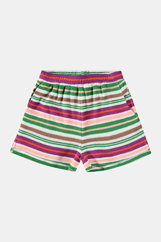 Cream Viscose Kids Shorts