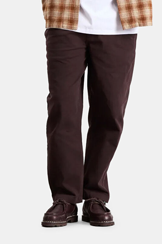 Koyu Kahve Tapered Fit Organik Pamuk Erkek Pantolon 2