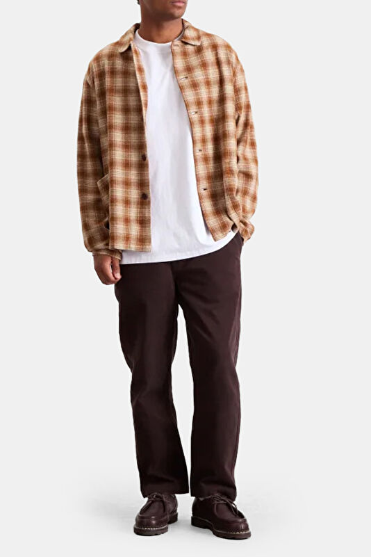 Koyu Kahve Tapered Fit Organik Pamuk Erkek Pantolon 4
